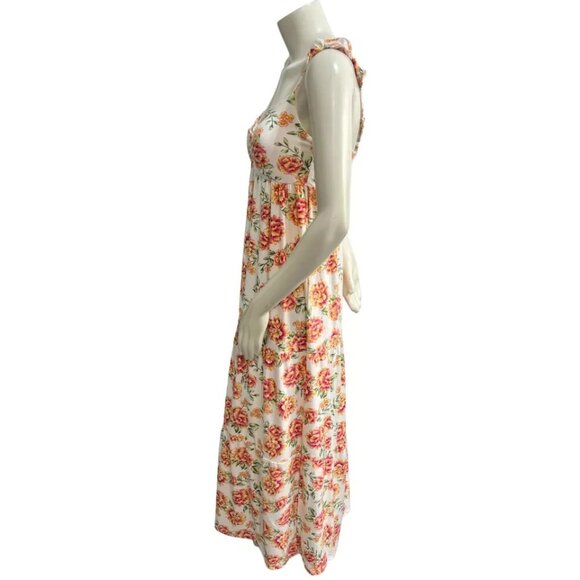 Jamie and Layla Petite Maxi Dress Womens size Small PS Pink Floral Sleeveless - Picture 2 of 6